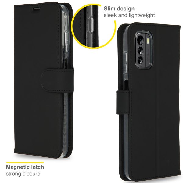 Accezz Wallet Softcase Bookcase Nokia G60 - Zwart