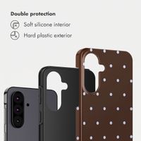 Selencia Vivid Back Cover Samsung Galaxy A37 (5G) - Happy Dots Chocolate
