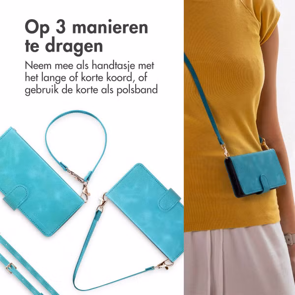 imoshion Bookcase met koord iPhone 13 - Turquoise