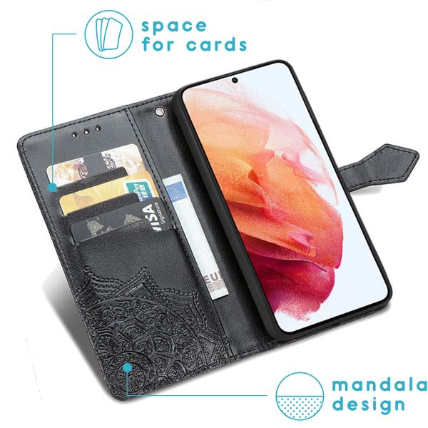 imoshion Mandala Bookcase Samsung Galaxy S21 FE - Zwart