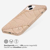 Selencia Aurora Fashion Backcover iPhone 13 - Duurzaam hoesje - 100% gerecycled - Earth Leaf Beige