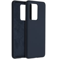 Accezz Liquid Silicone Backcover Samsung Galaxy S20 Ultra - Donkerblauw