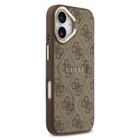Guess Classic 4G Logo Backcover met MagSafe Apple iPhone 17 - Bruin
