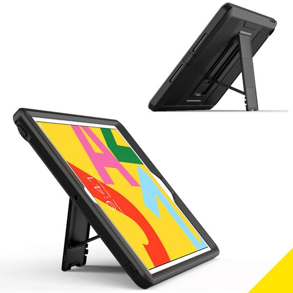 Accezz Rugged Back Case Apple iPad 9 (2021) 10.2 inch / iPad 8 (2020) 10.2 inch / iPad 7 (2019) 10.2 inch - Zwart