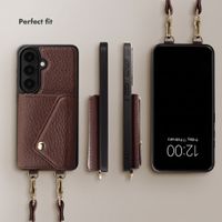 Selencia Sera Phone Case with Cord and Envelope Card Holder Samsung Galaxy S26 - Chocolate Brown