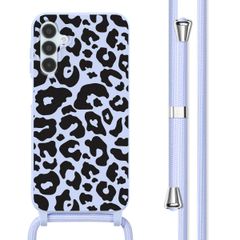 imoshion Siliconen design hoesje met koord Samsung Galaxy A15 (5G/4G) - Animal Lila