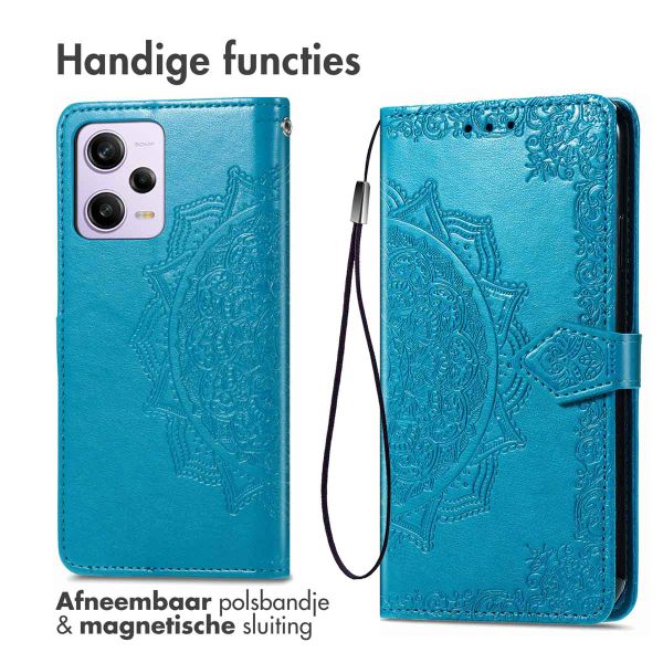 imoshion Mandala Bookcase Xiaomi Redmi Note 12 Pro (5G) - Turquoise