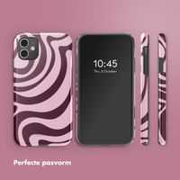 Selencia Vivid Tough Backcover iPhone 11 - Wavy Swirl Pink Plum