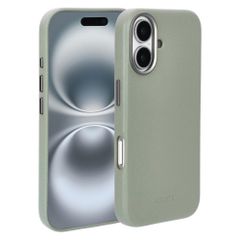 Accezz Leather Back Cover with MagSafe Apple iPhone 16 - Light Grey
