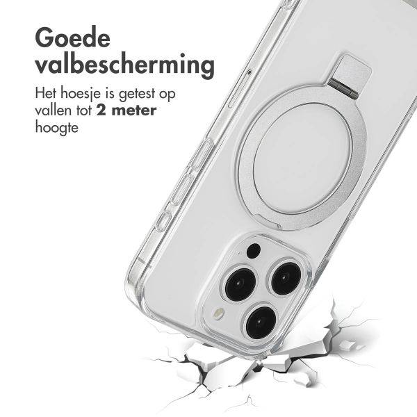 Accezz Ring Stand Backcover met MagSafe Apple iPhone 15 Pro - Transparant