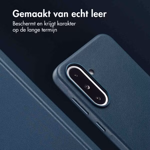 Accezz MagSafe Leather Backcover Samsung Galaxy A36 / A56 - Nightfall Blue