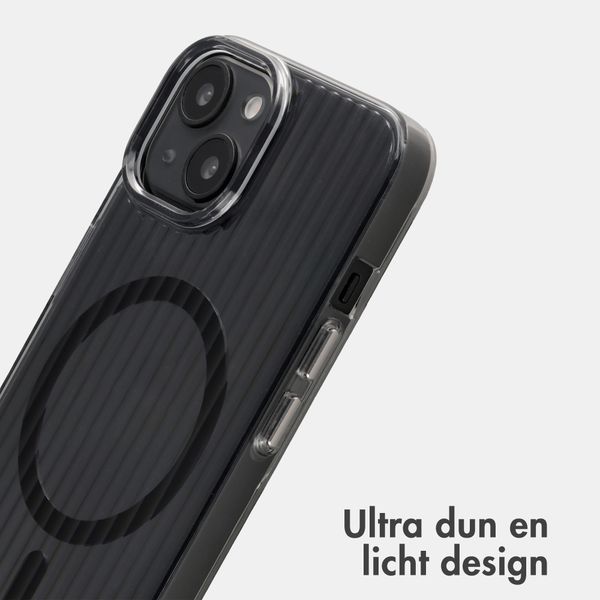 Accezz Lite Backcover met MagSafe | Fluted | Apple iPhone 13 - Zwart