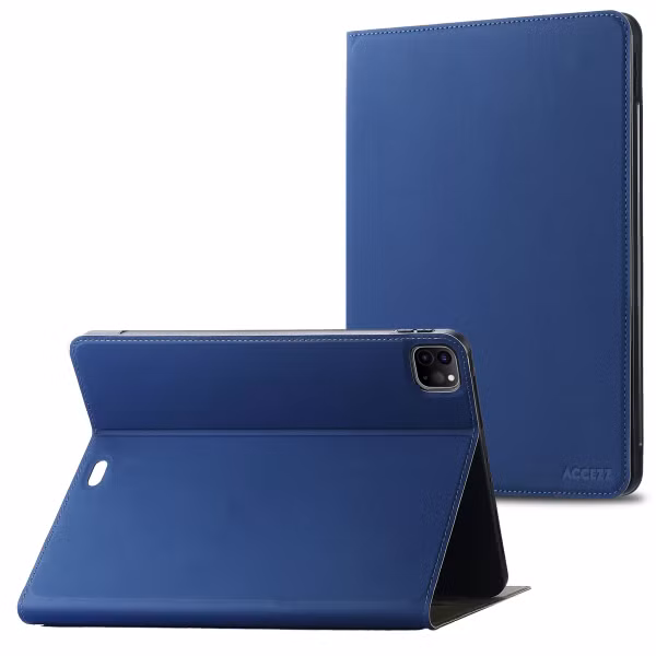 Accezz Classic Tablet Case Apple iPad Pro 12.9 (2022) / Pro 12.9 (2021) / Pro 12.9 (2020) - Donkerblauw