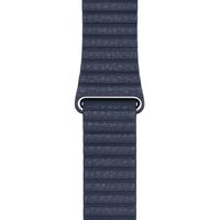 Apple Leather Loop Apple Watch Series 1 t/m 10 / SE / Ultra (2) (44/45/46/49 mm) - Maat L - Diver Blue