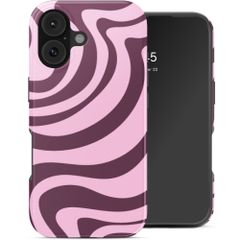 Selencia Vivid Case Apple iPhone 17 - Wavy Swirl Pink Plum