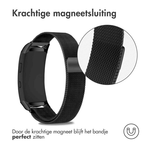 imoshion Milanees magnetisch bandje Samsung Gear Fit 2 / 2 Pro - Zwart