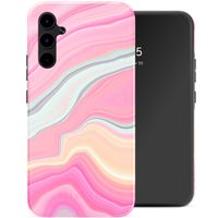 Selencia Vivid Tough Backcover Samsung Galaxy A34 - Pastel Lipstick Marble