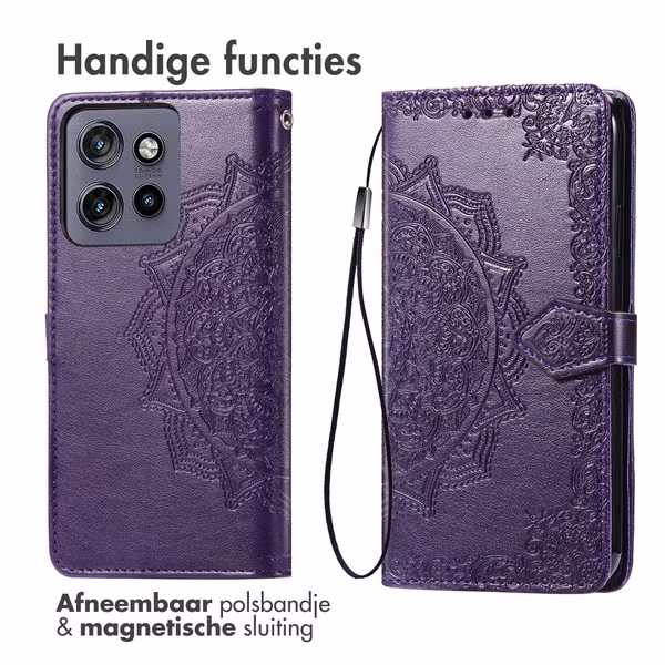 imoshion Mandala Bookcase Motorola Edge 60 Neo - Paars