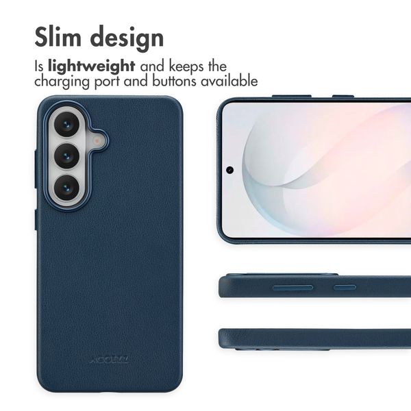 Accezz Leather Back Cover with MagSafe Samsung Galaxy S26 - Nightfall Blue