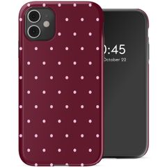 Selencia Vivid Backcover Apple iPhone 11 - Happy Dots Burgundy