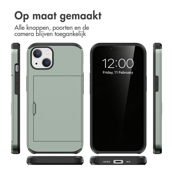 imoshion Backcover met pasjeshouder Apple iPhone 14 - Donkergroen