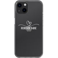 Gepersonaliseerd hoesje met hartje Apple iPhone 13 - Sierlijk hartje