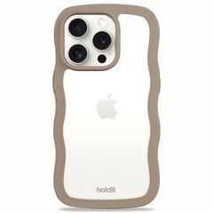 Holdit Wavy Case Apple iPhone 14 Pro - Mocha Brown / Transparent