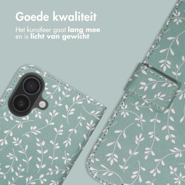 imoshion Design Bookcase Apple iPhone 17 - Smoke Green Flowers