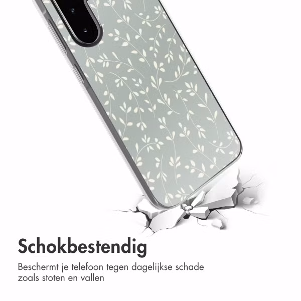 imoshion  Design hoesje Samsung Galaxy A56 - Smoke Green Flowers