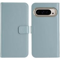 Selencia Echt Lederen Bookcase Google Pixel 9 / 9 Pro - Air Blue