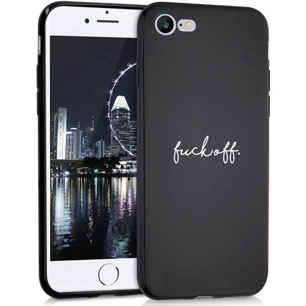 imoshion Design hoesje iPhone SE (2022 / 2020) / 8 / 7 - Fuck Off - Zwart