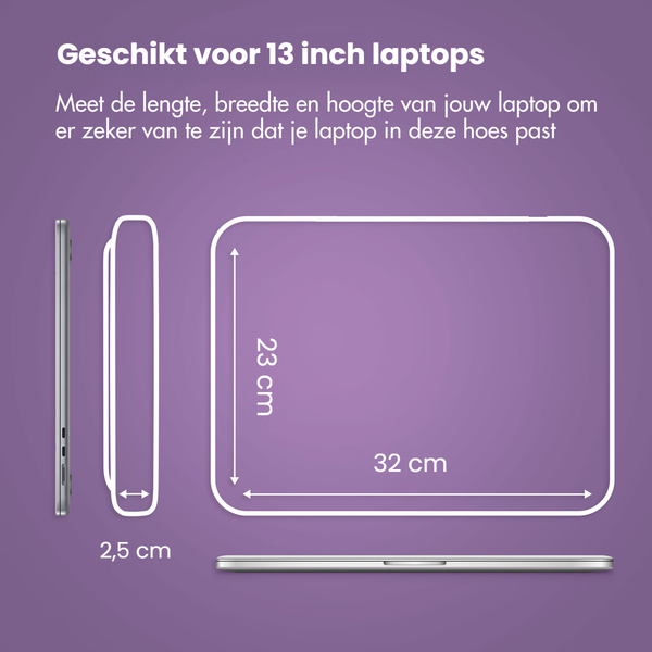 imoshion Laptophoes met opbergvak 13 inch - Laptopsleeve - Sandstone