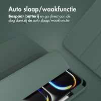 Accezz Smart Silicone Bookcase Apple iPad Pro 13 (2025) M5 / (2024) M4 - Donkergroen