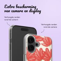 Gepersonaliseerd hoesje met bloemen iPhone 16 - Transparant