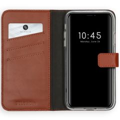Selencia Echt Lederen Bookcase Apple iPhone 11 - Lichtbruin