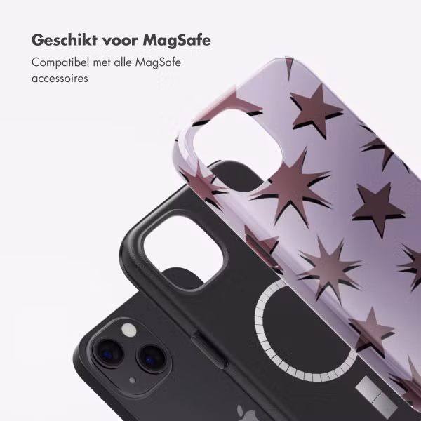 Selencia Vivid Backcover met MagSafe Apple iPhone 13 - Stars Plum Lilac