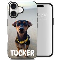 Ontwerp je eigen Apple iPhone 16 Plus gel hoesje - Zwart