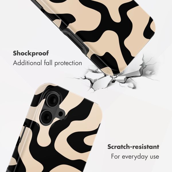 Selencia Vivid Back Cover Apple iPhone 16 - Art Wave Black