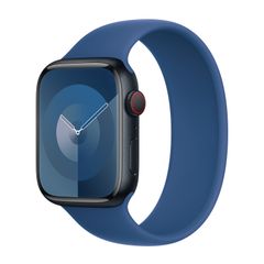 Apple Siliconen solobandje Apple Watch Series 1 - 9 / SE (38/40/41 mm) | Series 10 / 11 (42 mm) - Maat 7 - Blue Ocean