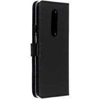 Selencia Echt Leren Bookcase OnePlus 7 Pro - Zwart