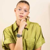 Selencia Stalen draak band Apple Watch Series 1 t/m 9 / SE (38/40/41 mm) | Series 10 / 11 (42 mm) - Zilver