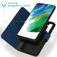 imoshion Uitneembare 2-in-1 Luxe Bookcase Samsung Galaxy S21 FE - Blauw