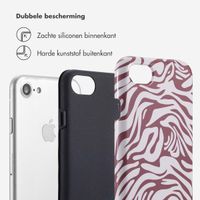 Selencia Vivid Backcover Apple iPhone SE (2022 / 2020) / 8 / 7 / 6(s) - Trippy Swirl Dark Rose