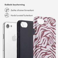 Selencia Vivid Tough Backcover iPhone SE (2022 / 2020) / 8 / 7 / 6(s) - Trippy Swirl Dark Rose