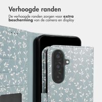 imoshion Design Bookcase Samsung Galaxy A37 (5G) - Smoke Green Flowers