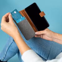 imoshion Luxe Canvas Bookcase Samsung Galaxy S5 (Plus) / Neo - Grijs