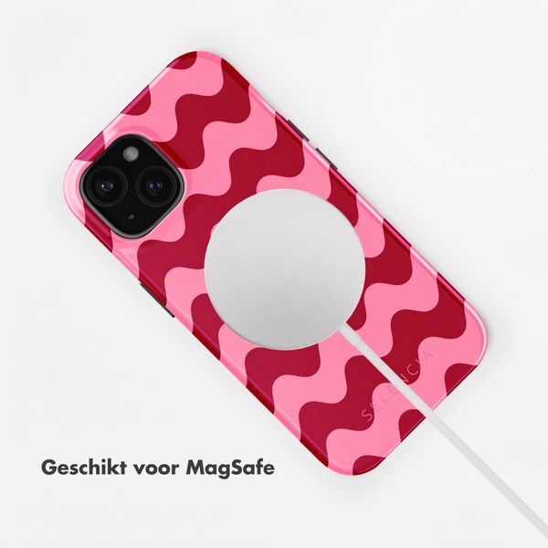 Selencia Vivid Backcover met MagSafe Apple iPhone 15 - Wave Vibes Lipstick