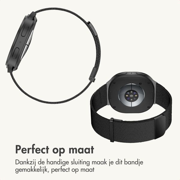 imoshion Milanees magnetisch bandje Samsung Galaxy Watch 9 (40/44mm) / Watch 8 (40/44mm) / Classic (46mm) - Zwart