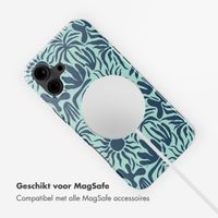 Selencia Vivid Backcover met MagSafe Apple iPhone 16 - Tropical Vibes Light Blue