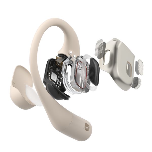 Shokz OpenFit - Draadloze oordopjes - open-ear - Beige